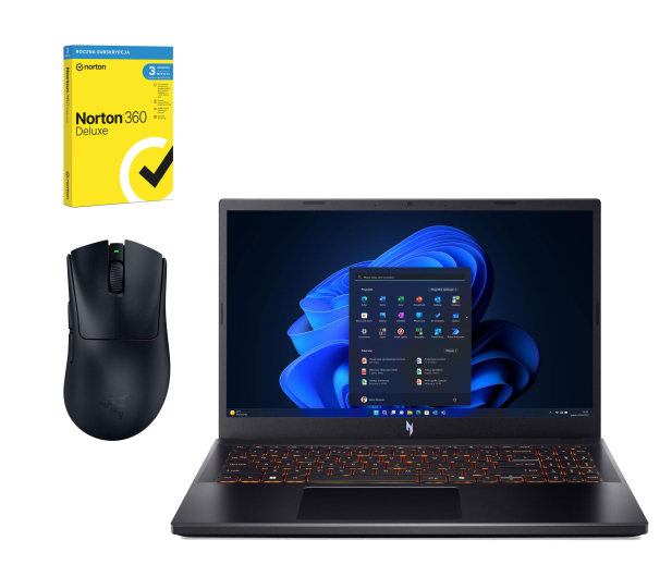 Acer Nitro V15 Ryzen 7-7445HS/16GB/512/Win11 RTX4050 165Hz Zestaw - 1571988 - zdjęcie